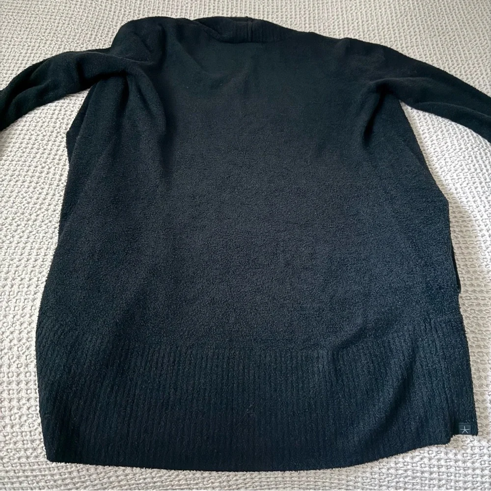 Barefoot Dreams CozyChic Lite Circle Cardigan – Black (XS/S) - Picture 8 of 9